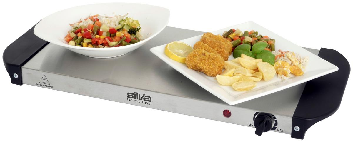 PODGRZEWACZ BUFETOWY BEMAR - kolor stalowy/czarny, Trend, tworzywo sztuczne/metal (54,7/14/26,3cm) - Silva Schneider