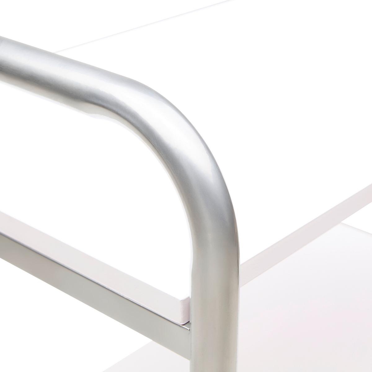 Regal Elva -Exklusiv- - Weiss/Silberfarben, Modern, Holzwerkstoff/Metall (70/173/40cm) - Mömax