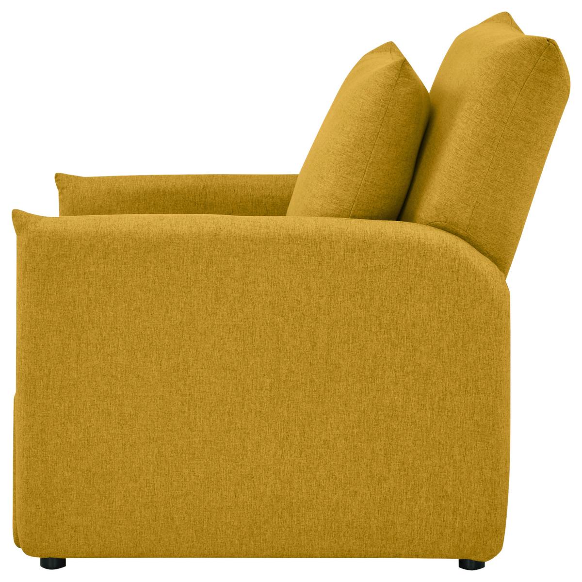 Fotelja Na Razvlačenje Celine - tamno žuta/crna, Moderno, drvo/tekstil (84/97/102cm) - Mömax