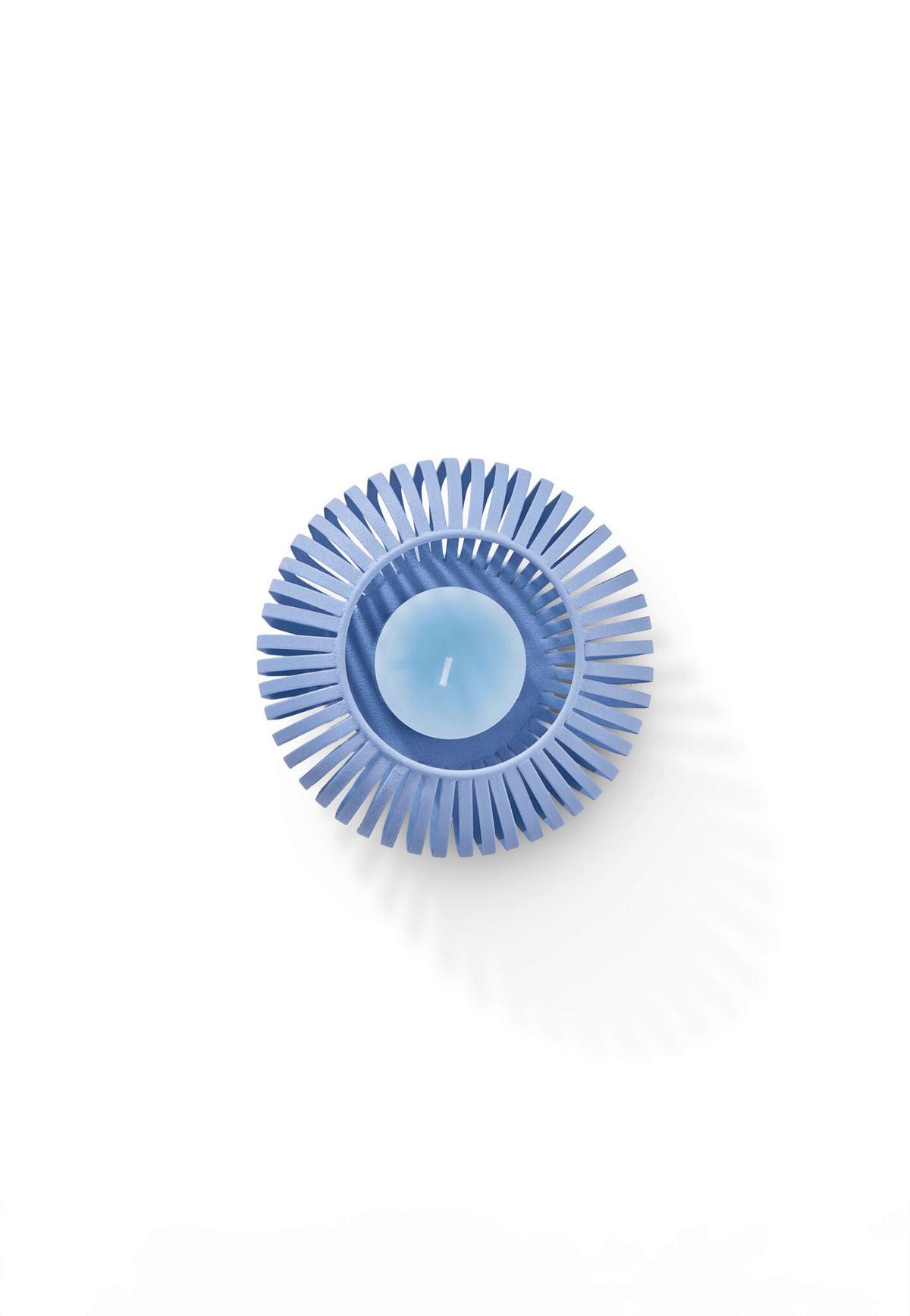 Laterne Lig Small Pastellblau - Pastellblau, Basics, Metall (20,5/23cm) - FYNCH-HATTON