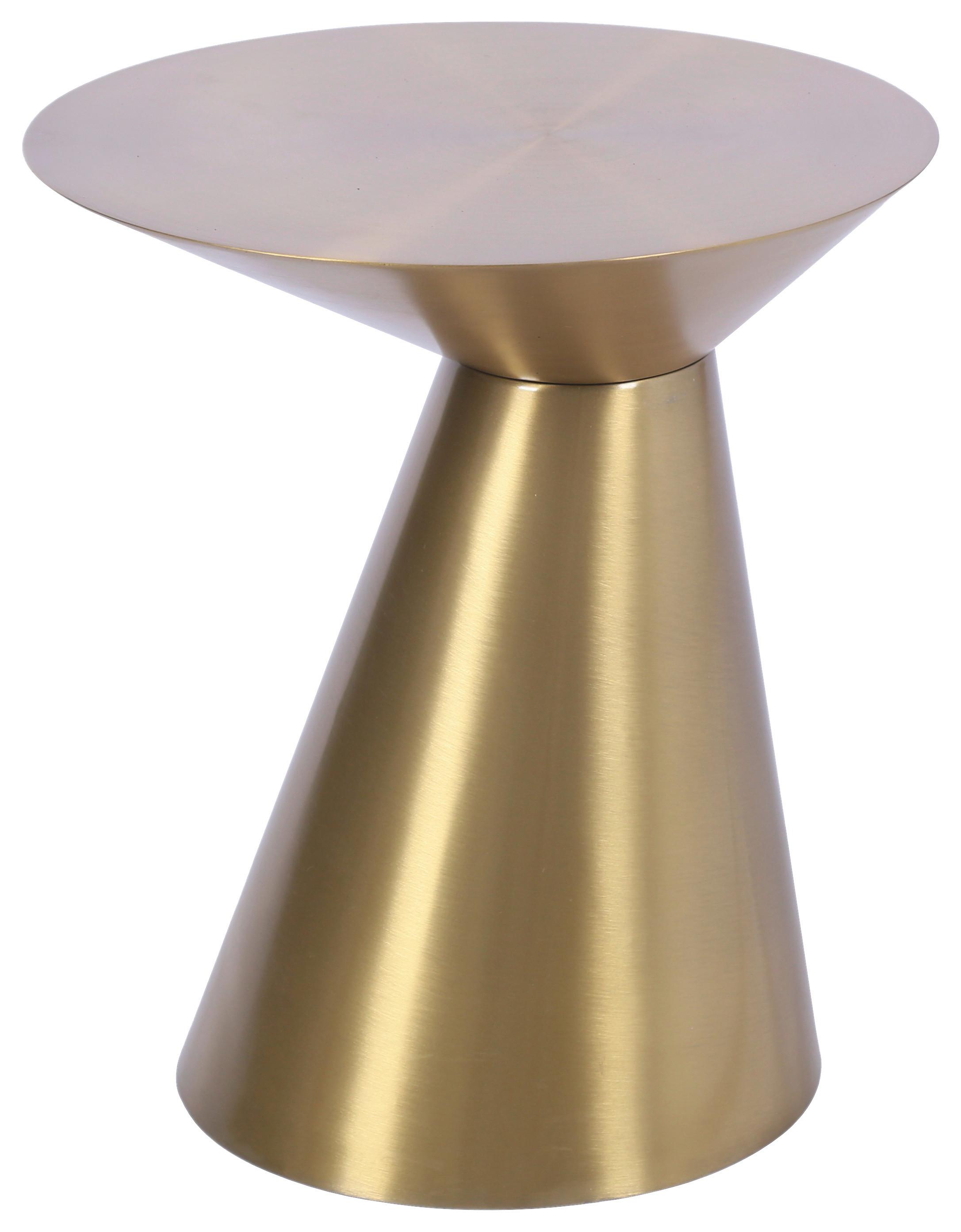 Masă auxiliară KACY -TREND- - auriu, Romantik / Landhaus, metal (40/45/40cm) - Premium Living