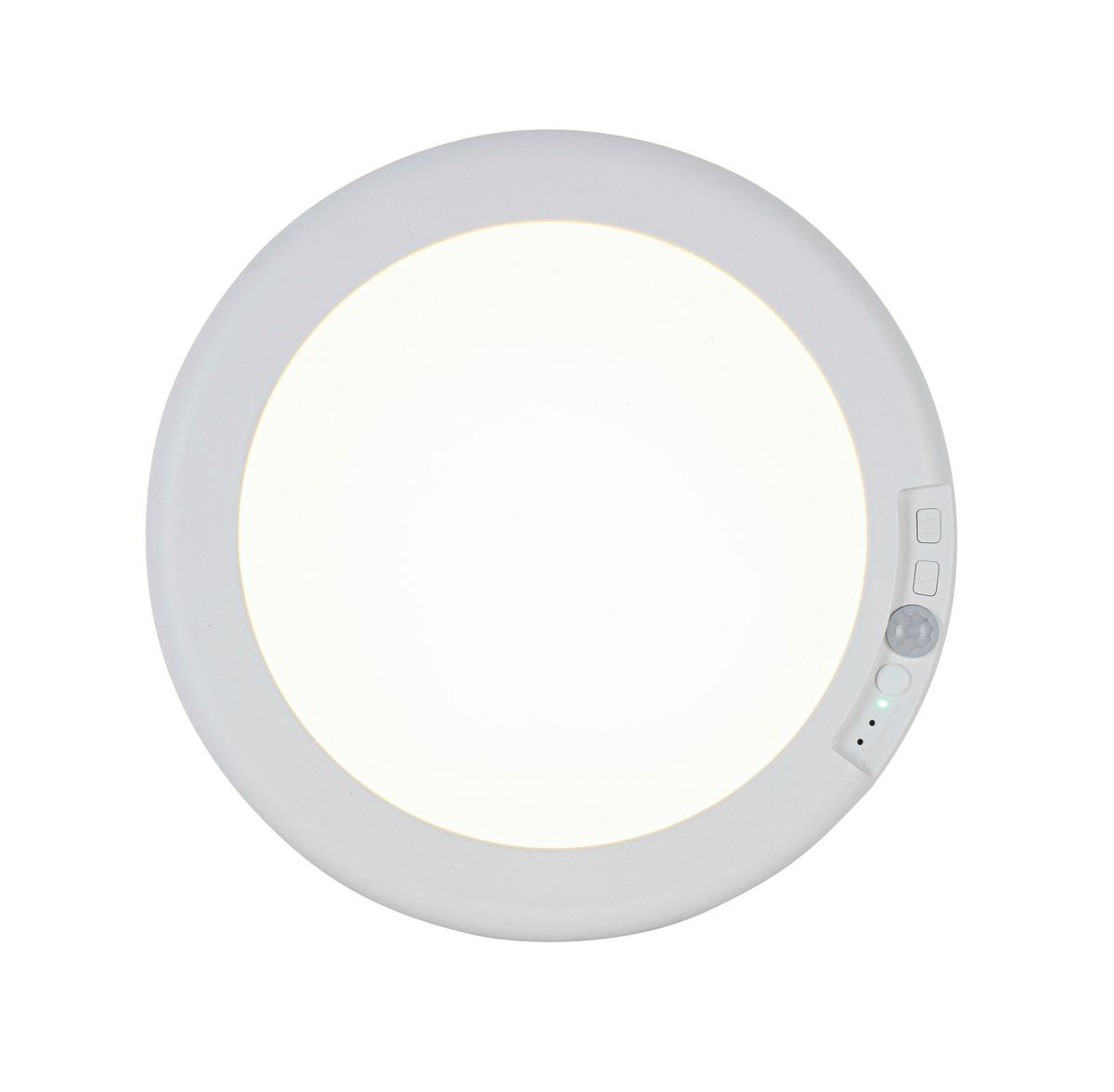 Stropna Svetilka Batteri - bela, Moderno, kovina/umetna masa (19/1,5cm) - Mömax