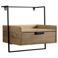 NACHTTISCH WL7.160 - Hellbraun/Schwarz, Design, Holz/Metall (44/45/35cm) - MID.YOU