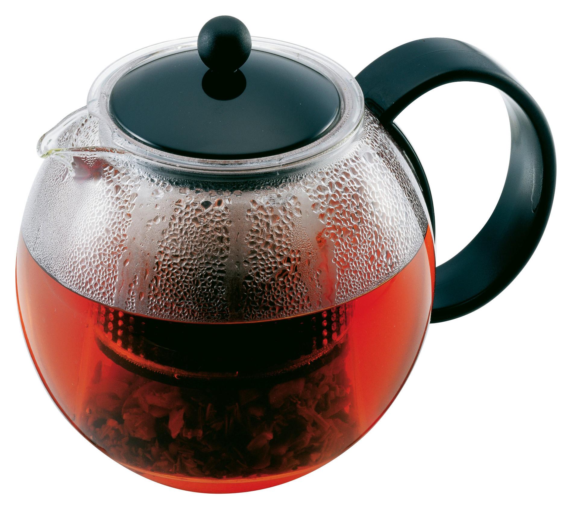 Teekanne Bodum Assam Schwarz - Schwarz, KONVENTIONELL, Glas (19/16/15cm) - Bodum