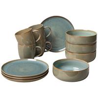 SERWIS ŚNIADANIOWY CRAFTED BREEZE VILLEROY&BOCH - zielony, Basics, ceramika (34,5/19,4/32cm) - Villeroy & Boch