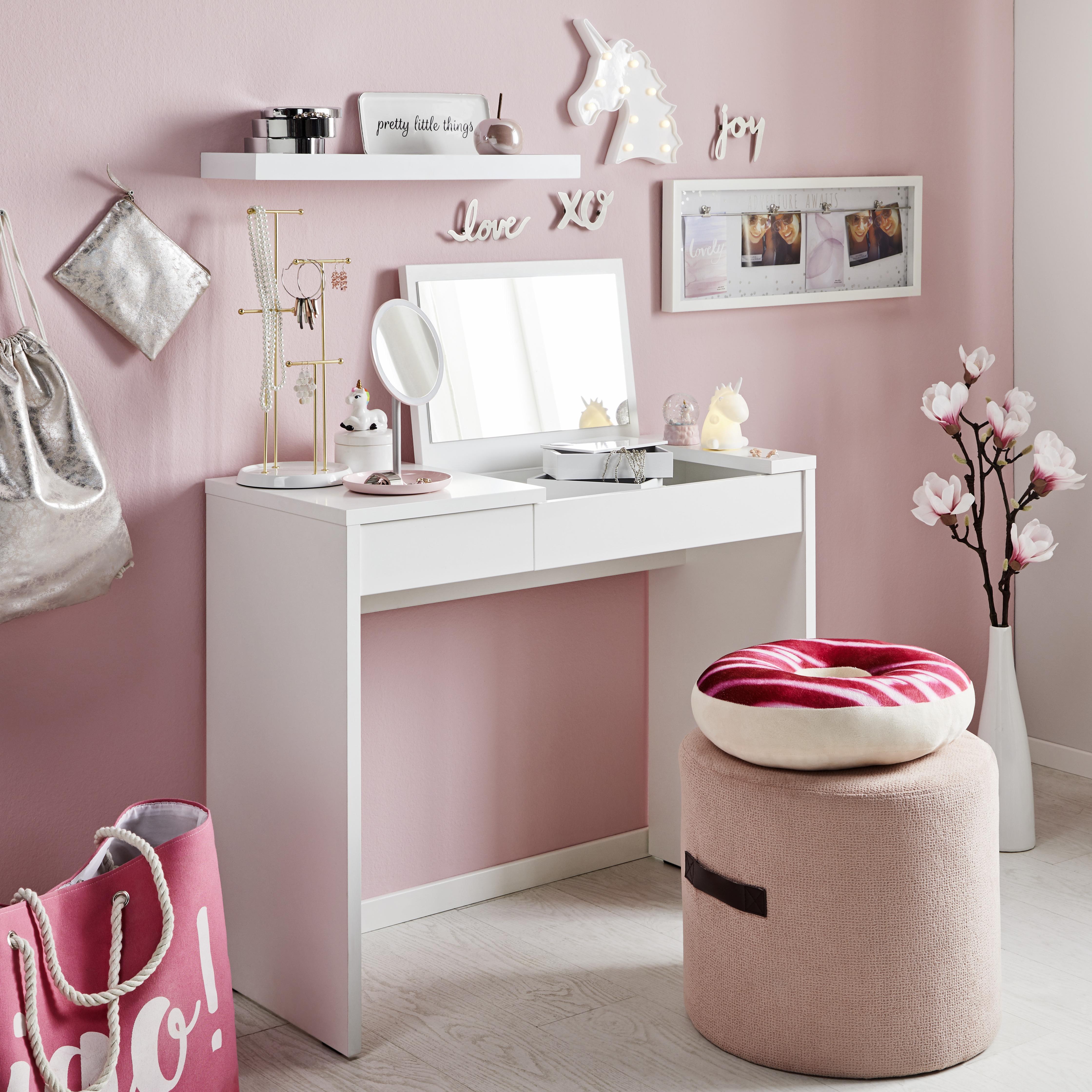 SMINKBORD ALICE - vit, Modern, trämaterial (90/76/40cm) - Mömax
