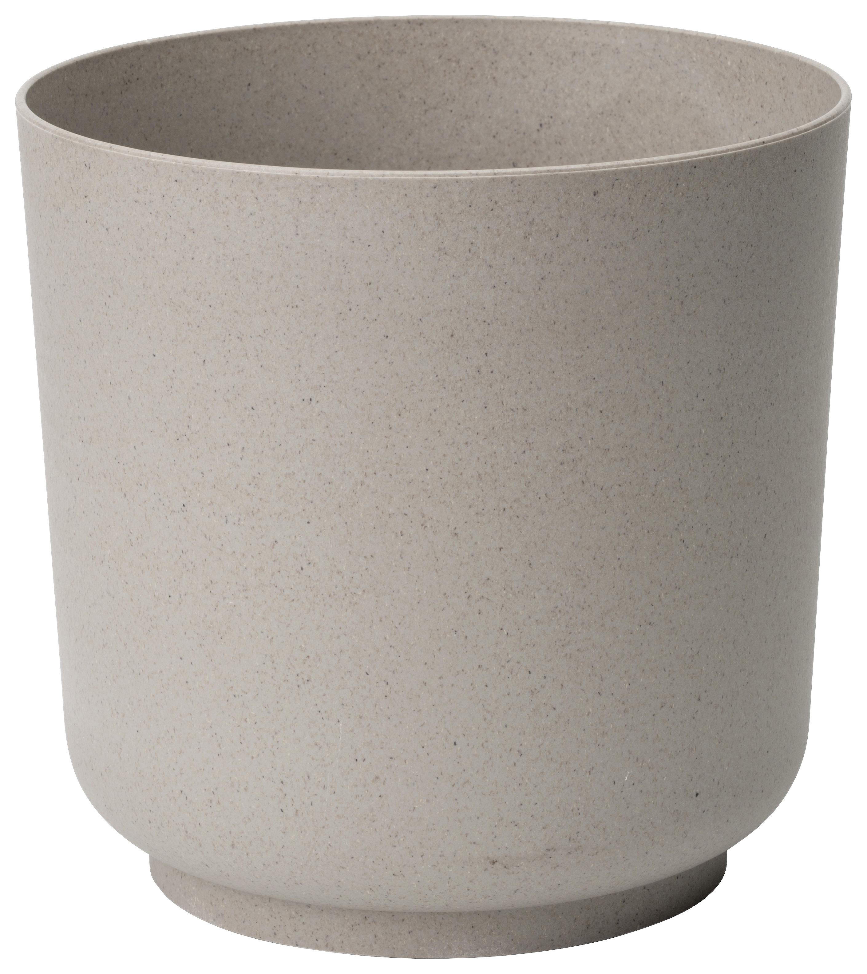 Kaspó Átm./ma.: Kb. 13/12,5cm Ecocare - szürke, Lifestyle, műanyag/fa (13/12,5cm) - ecoTree