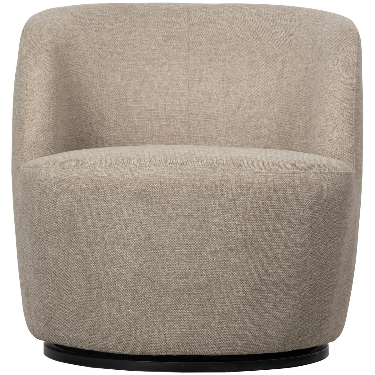 Cocktailsessel Serra Sandfarben - Sandfarben/Schwarz, Design, Kunststoff/Textil (70/68/77cm) - Livetastic