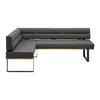 Eckbank Canon RE. in Anthrazit - Anthrazit/Schwarz, KONVENTIONELL, Holz/Textil (160/85/220cm) - Based