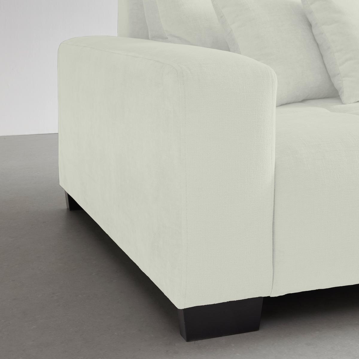 Bigsofa Matteo Weiß - Weiss/Schwarz, Modern, Holz (246/93/124cm) - Based