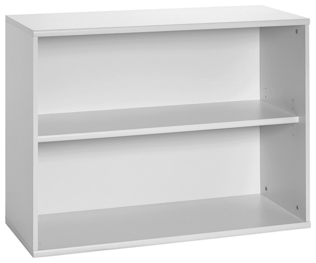 Aktenregal "Serie 4000" , hellgrau - Hellgrau/Schwarz, Basics, Holzwerkstoff/Kunststoff (100/75,4/39,5cm) - MID.YOU