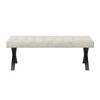 SITTBÄNK NOVA - ljusgrå/svart, Modern, metall/trä (140/49/47cm) - Bessagi Home