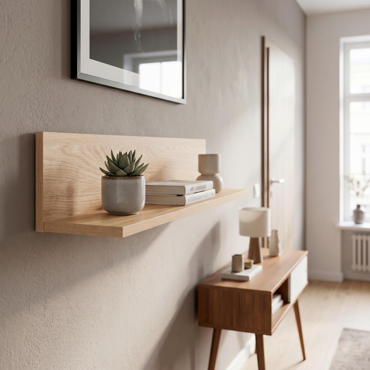 Wandboard Solea Eiche - Eichefarben, MODERN, Holzwerkstoff (80/15,7/17,3cm) - MID.YOU
