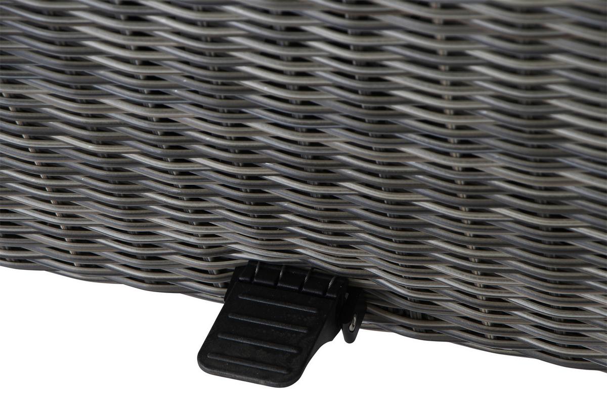 Loungegarnitur Corido Grau - Grau, Basics, Keramik/Kunststoff (72/206/103cm) - Siena Garden