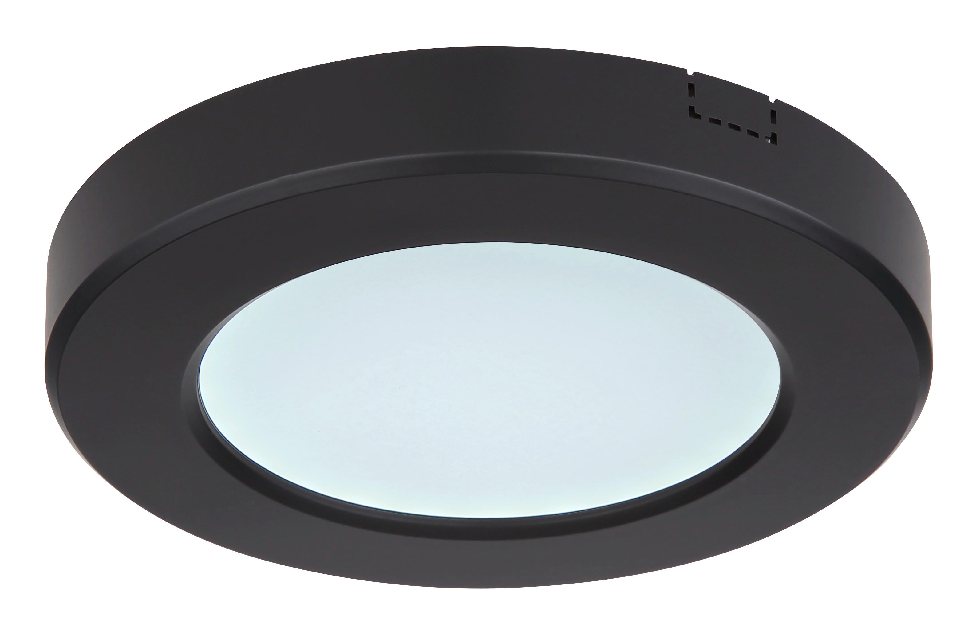 LED-Deckenleuchte Lasse in Schwarz max. 6 Watt - Opal/Schwarz, Basics, Kunststoff (12,6/1,8cm) - Globo