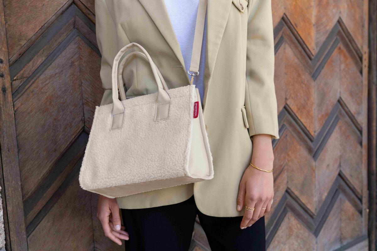 TORBA NA ZAKUPY DAILY SHOPPER XS TEDDY SAND - kremowy, Basics, tkanina (27/21/14cm) - Reisenthel