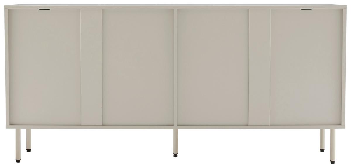 KOMODA SZEROKA MIMI - szary jedwabisty, Design, materiał drewnopochodny/metal (160/75/40cm) - Xora