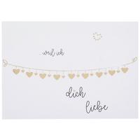 POSTKARTE GOLD - Goldfarben/Weiß, Papier (14,8/10,5cm)