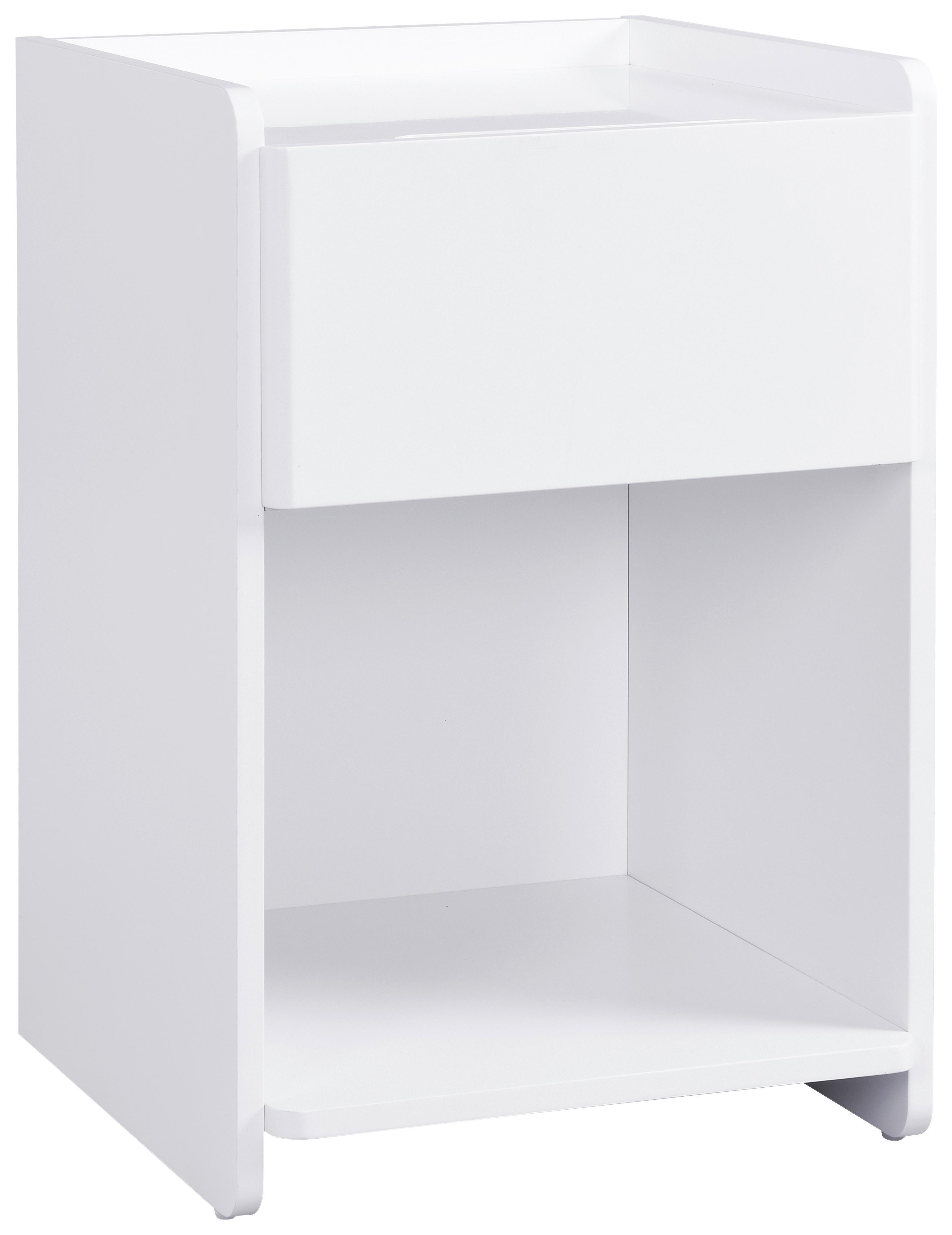 Nachttisch Osani Weiß - Weiß, MODERN, Holzwerkstoff (40/60/40cm) - Mömax