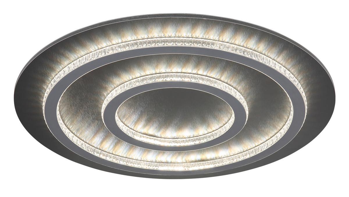 LED-DECKENLEUCHTE 48042-60A  JAYDEN - clair/gris clair, Design, métal/matière synthétique (55/6cm) - Globo