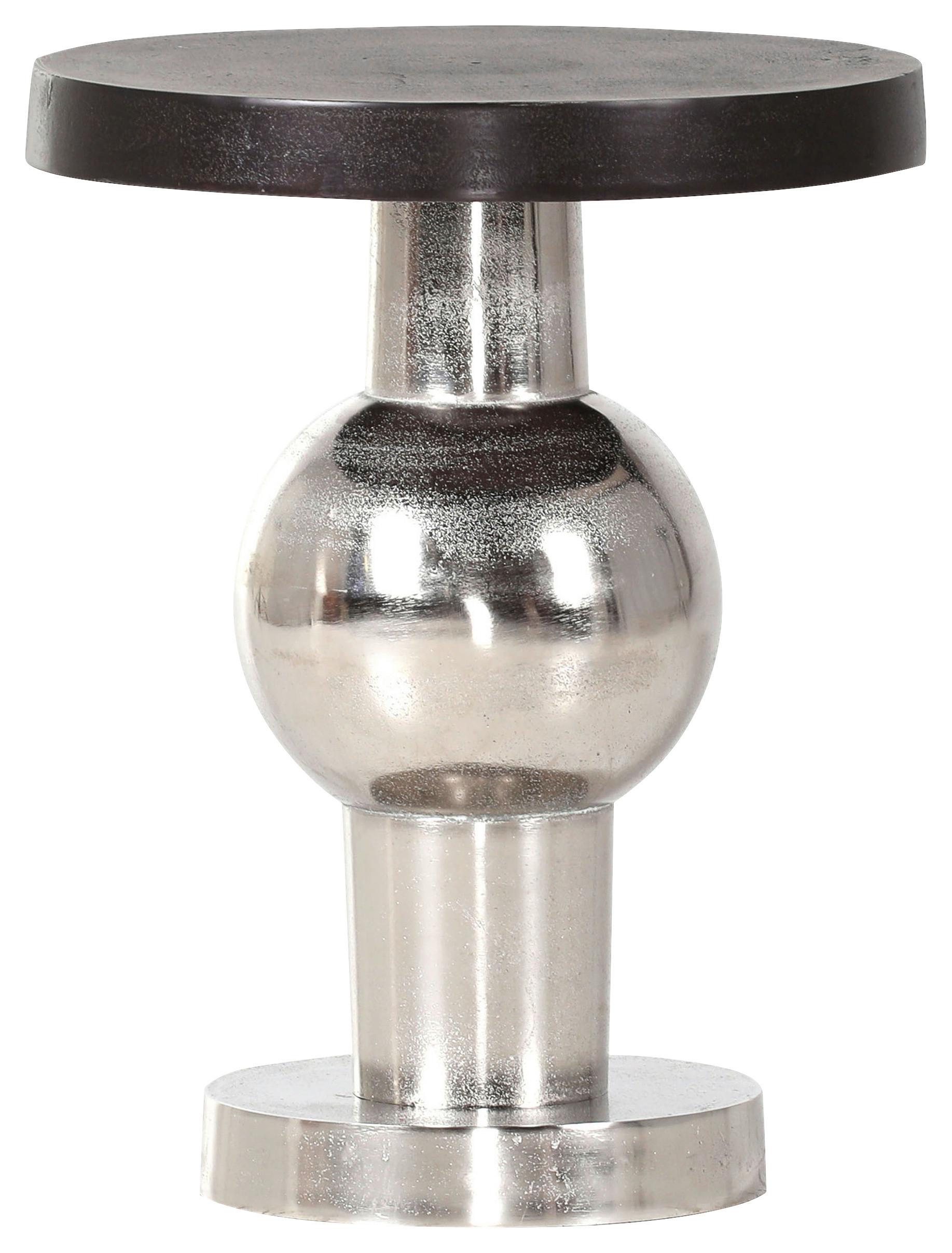 STOLIK BOCZNY MIX&MATCH - czarny/kolor aluminiowy, Design, metal (36/36/45cm)