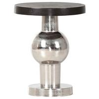 STOLIK BOCZNY MIX&MATCH - czarny/kolor aluminiowy, Design, metal (36/36/45cm)