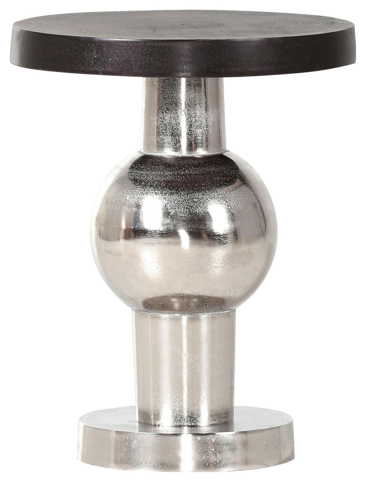 STOLIK BOCZNY MIX&MATCH - czarny/kolor aluminiowy, Design, metal (36/36/45cm)