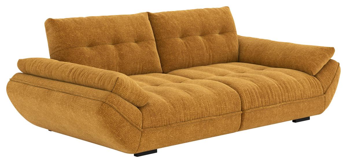 Velika Zofa Vivo, Zlate Barve - zlate barve/črna, Moderno, umetna masa/tekstil (272/63/137cm) - Premium Living