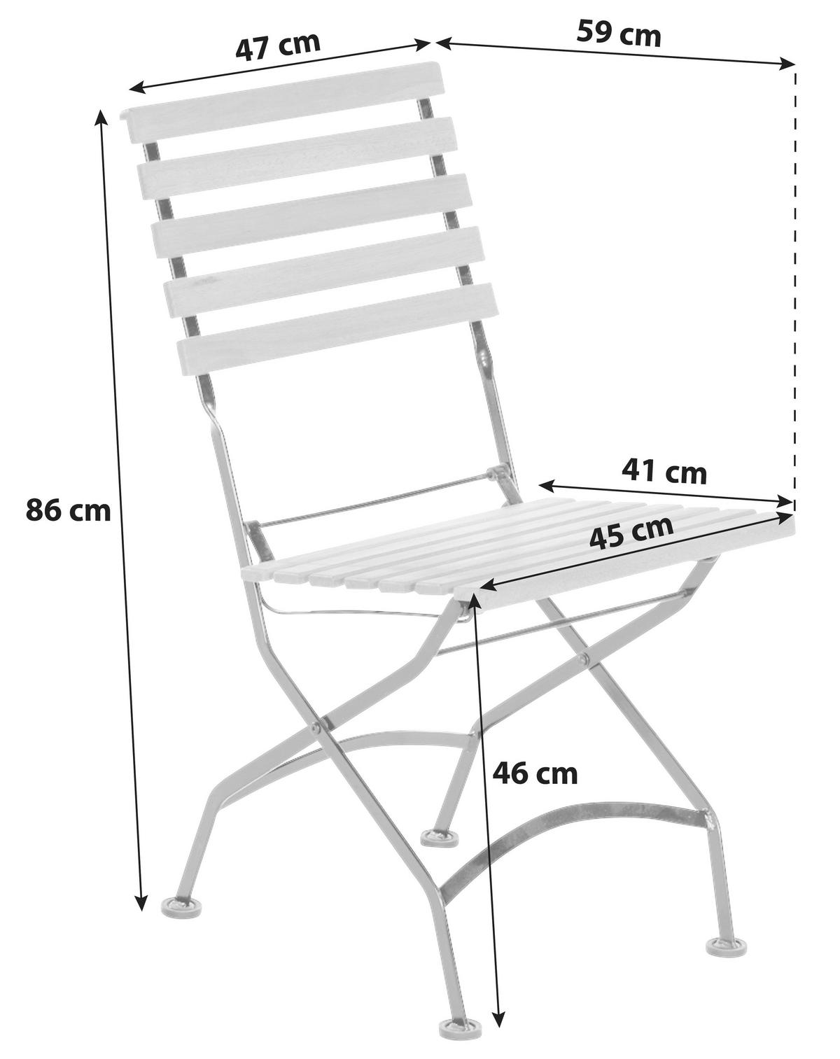Vrtni Stol Schlossgarten, 2-Delni Set, Masivno - črna/naravne barve, Romantika, kovina/les (47/59/86cm) - Gardenson