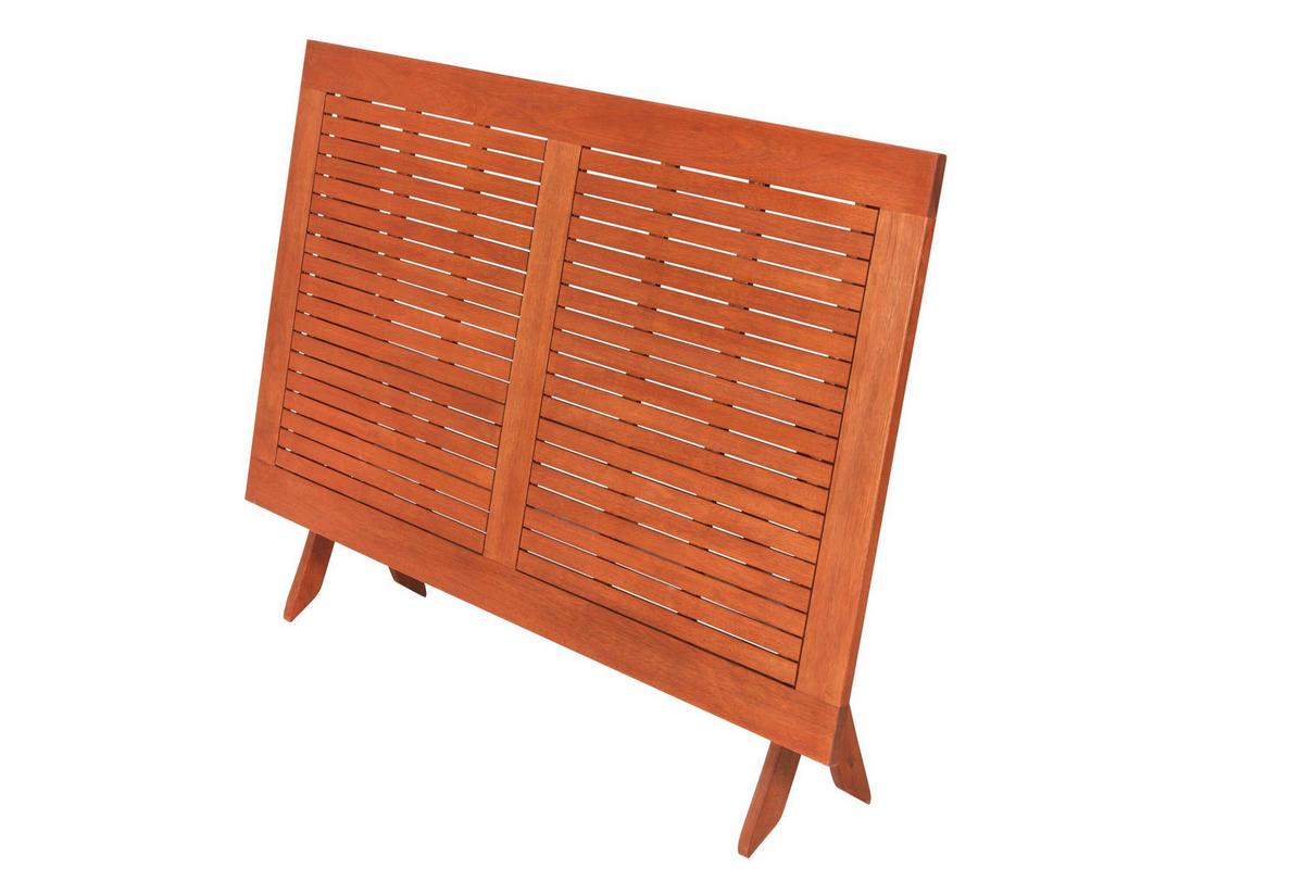 Gartentischgruppe Rio Holz 5-tlg. klappbar - Eukalyptusholzfarben, KONVENTIONELL, Holz - Gardenson