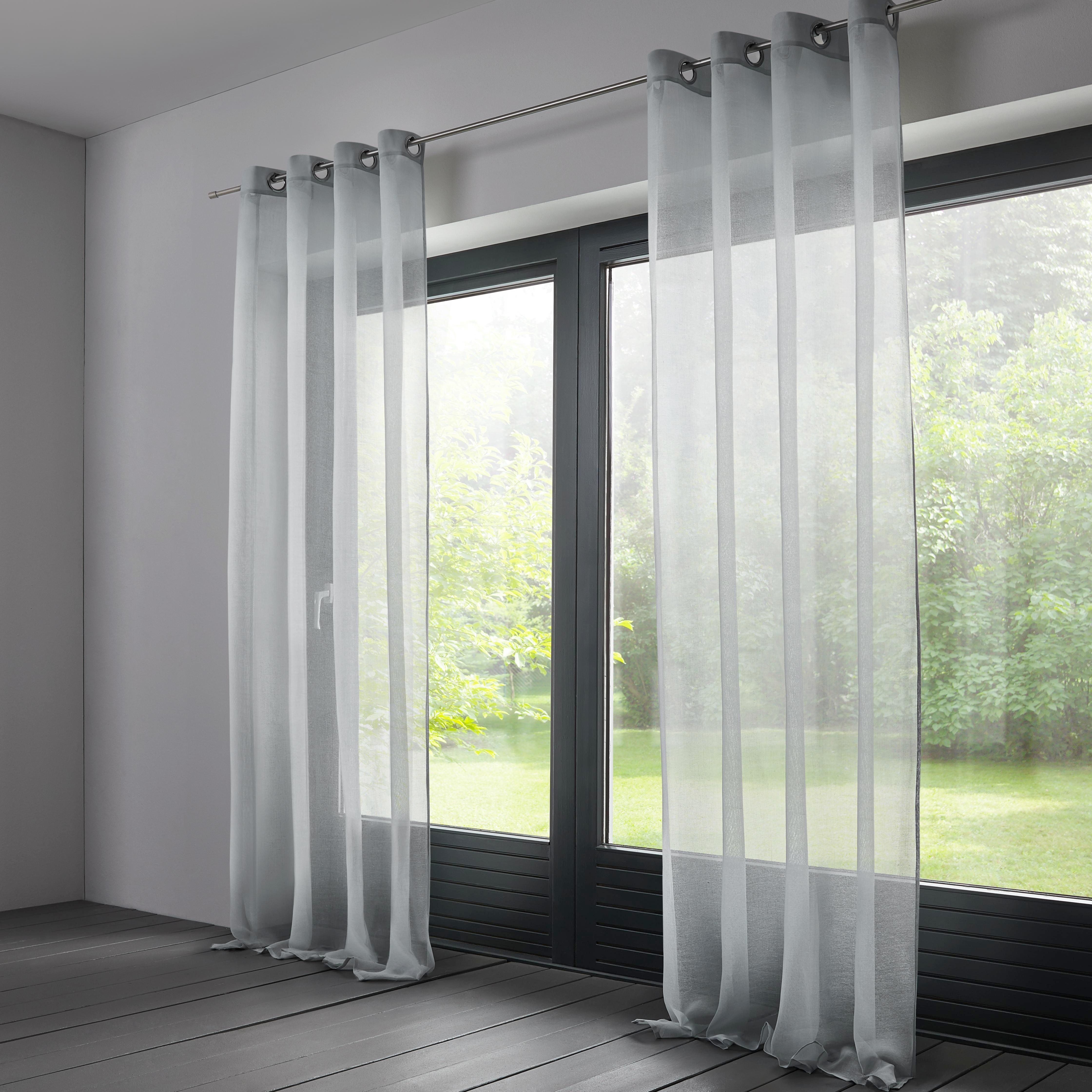 Store in Hellgrau ca. 140x245 cm 'Ilianka' - Hellgrau, MODERN, Textil (140/245cm) - Bessagi Home