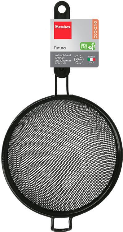 Konyhai Szűrő Futura - fekete, fém (20cm) - Metaltex