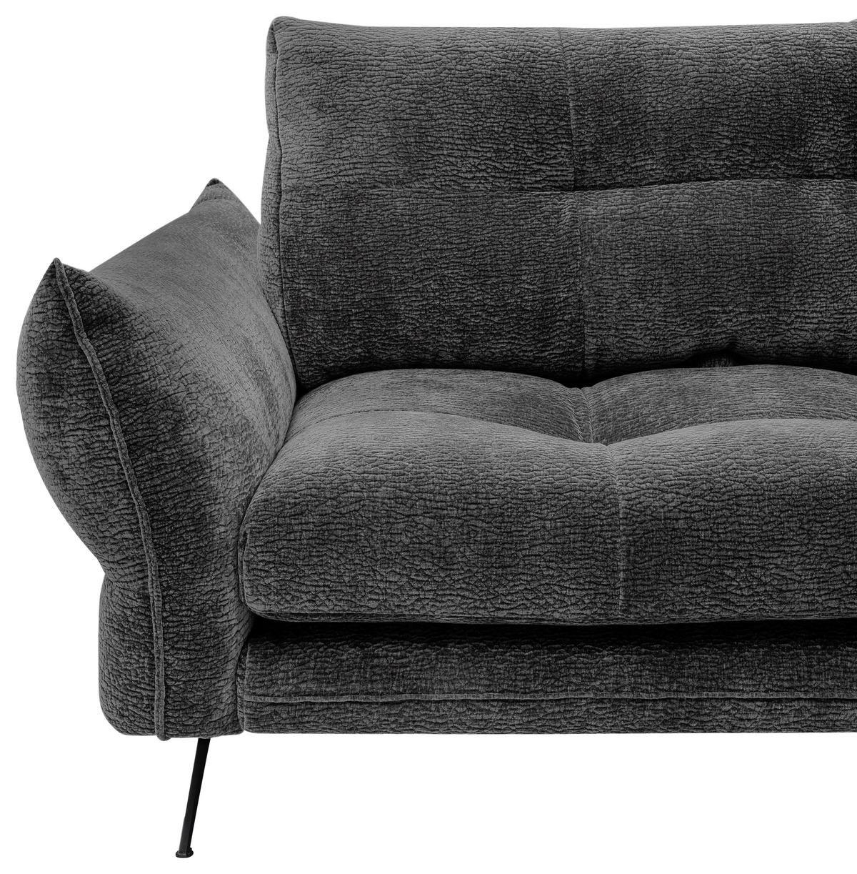 Coltar BAXTER - gri închis, Modern, textil (280/68-87/177cm) - Premium Living