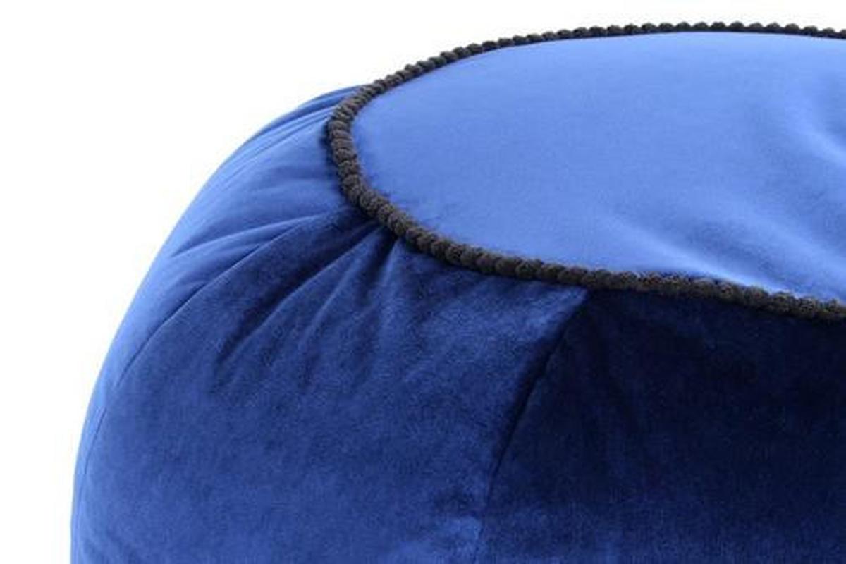 POUF Pouf Taj Mahal DxH: 65x35 cm - Blau, MODERN, Textil (65/35/65cm) - Kayoom