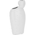Vase Arizona aus Keramik in Weiß - Weiß, LIFESTYLE, Keramik (12/7,5/25cm)