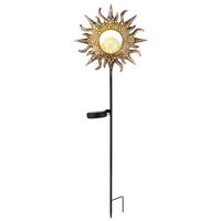 Solarna Svetilka Sunflower, S Sijalko - črna/opečnato rjava, Basics, kovina/umetna masa (24,2/81,5cm) - Globo