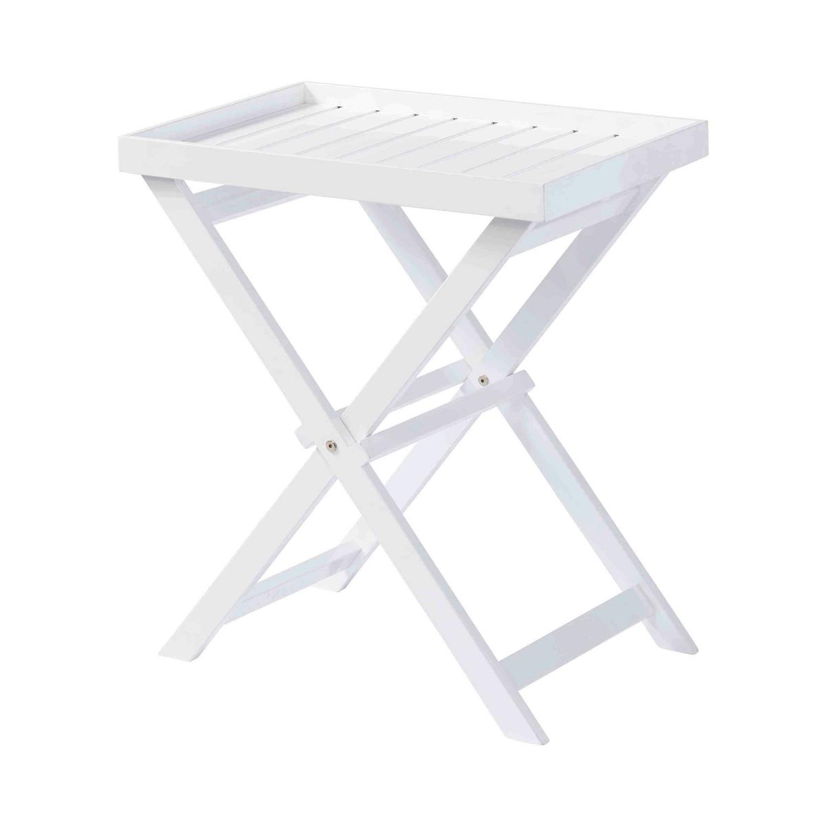 Tabletttisch Tray Table Weiß Hochglanz - Weiß Hochglanz, KONVENTIONELL, Holz (60/40/65cm) - MID.YOU