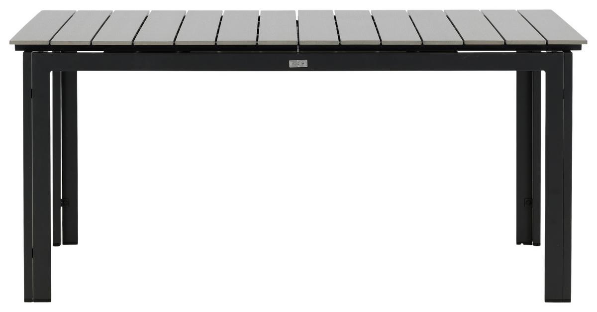 Gartentisch Levels ca. 160x100x75 cm Grau/Schwarz - Schwarz/Grau, KONVENTIONELL, Metall (160/100/75cm) - Gardenson
