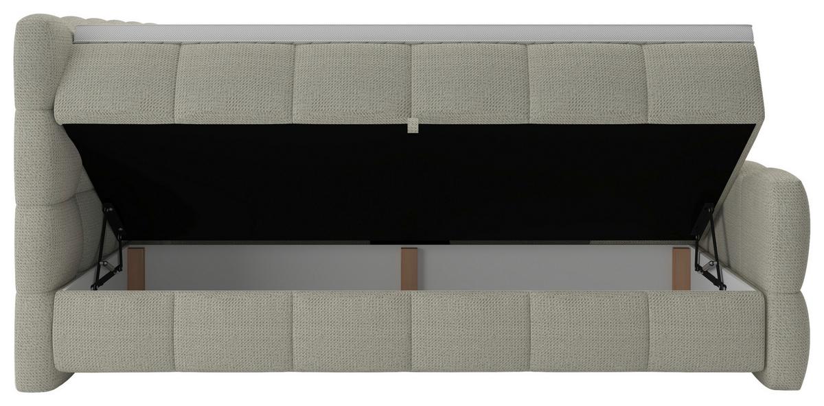 Boxspring Krevet Brisbane - crna/ecru, Trend, drvni materijal/drvo (120/200cm) - Premium Living