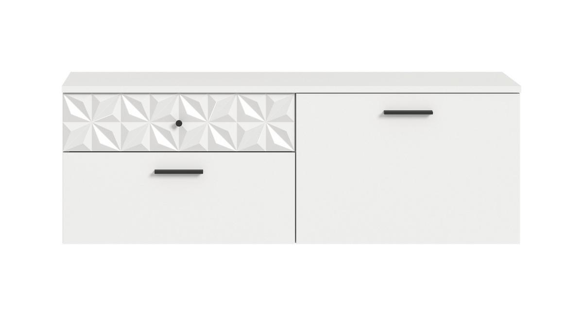 Ormarić Za Cipele Prisma - bijela/crna, Design, drvni materijal/metal (110/38/35cm) - Modern Living