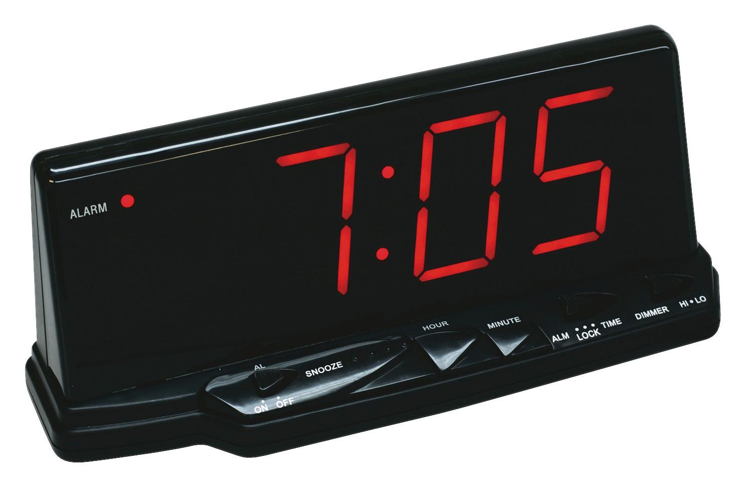 LED-es Ébresztőóra Home - fekete, műanyag (21/8,5/8,5cm)