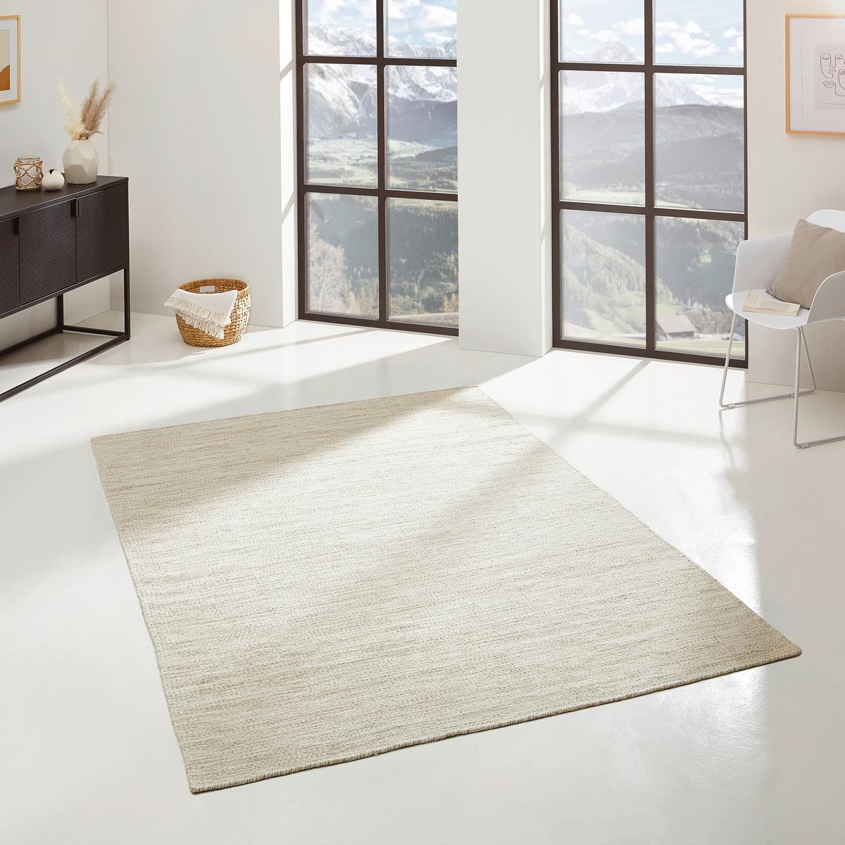 DYWAN TKANY RĘCZNIE BERN - beżowy, Natur, tkanina (70/130cm) - Linea Natura
