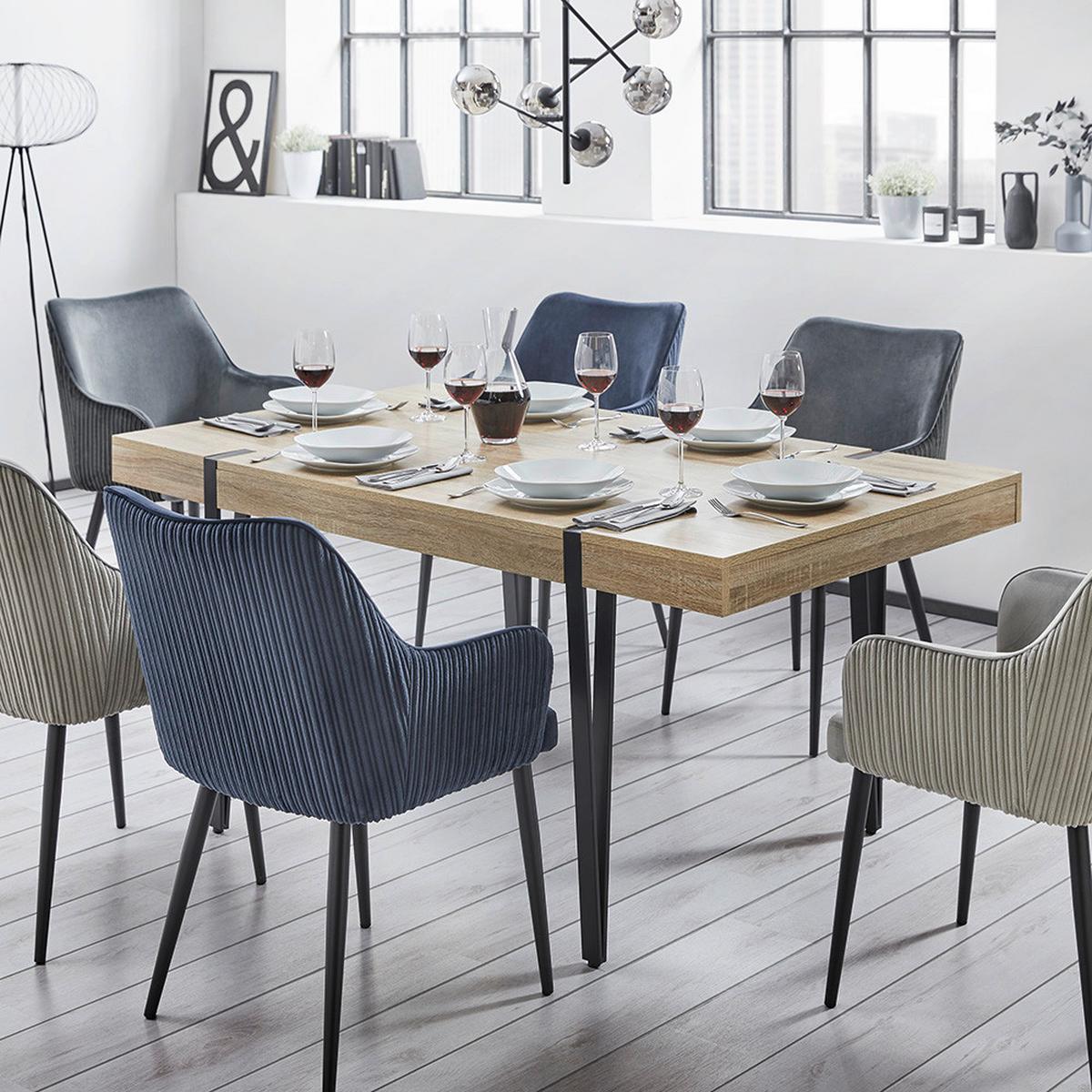 Armlehnstuhl Caria Dunkelgrau Samt Gepolstert - Dunkelgrau/Schwarz, MODERN, Holz/Textil (57/89/60cm) - Bessagi Home