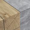 Lowboard Holz "Casper", aus Eiche, teilmassiv - Eichefarben/Grau, MODERN, Holz (180/55/40cm) - Bessagi Home
