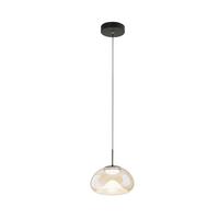 LAMPA ZWIESZANA LED 3755-41-365 BRENA 1FLG COGNAC - czarny/koniak, Design, metal/szkło (22/200cm) - Fabas Luce