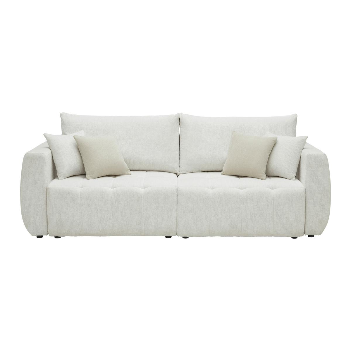 Schlafsofa Bologna Creme - Beige/Creme, Holz/Textil (245/74-90/104cm) - Mömax