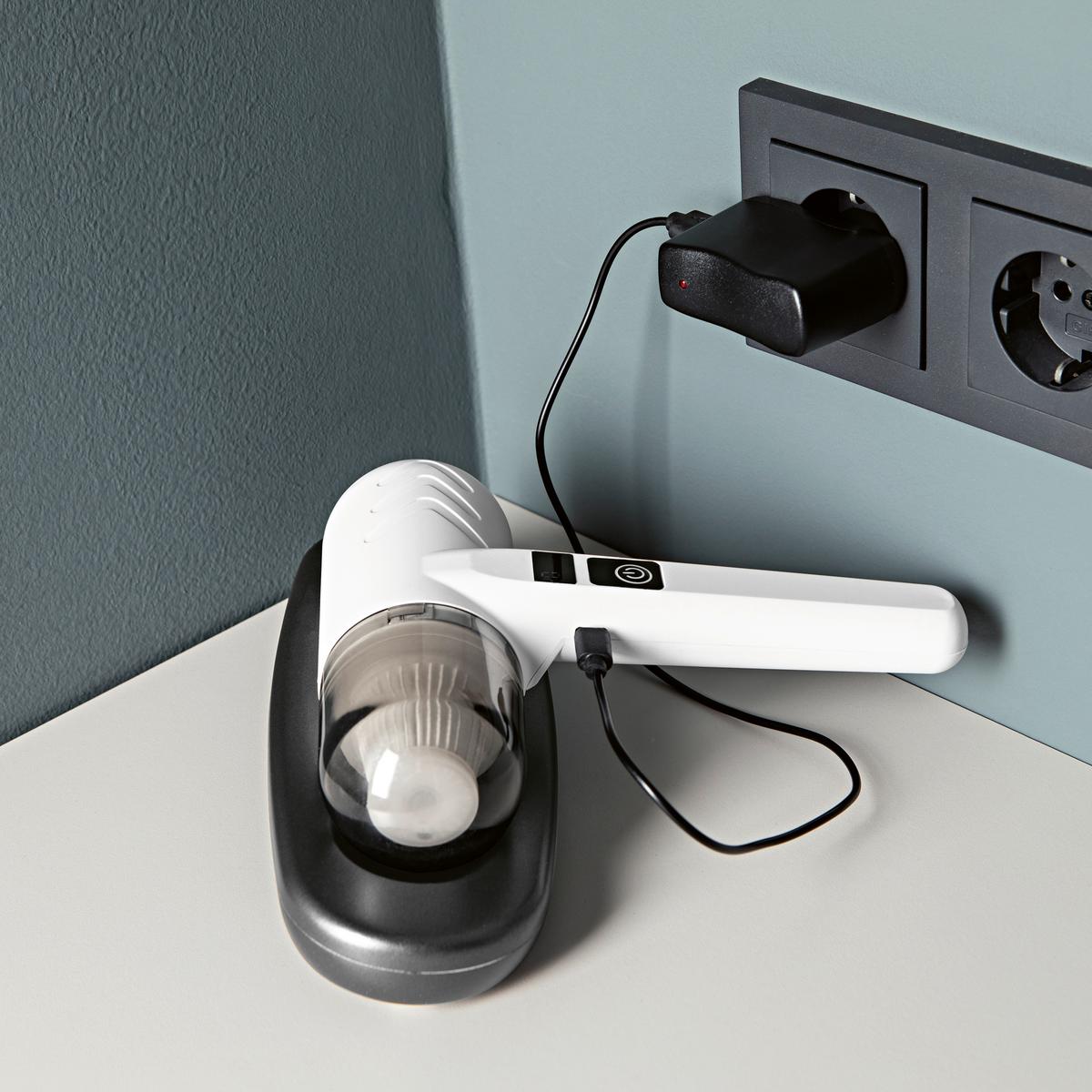 Milbensauger Akku Grau/Weiß - Weiß/Grau, Basics, Kunststoff (21/17,5/7cm)