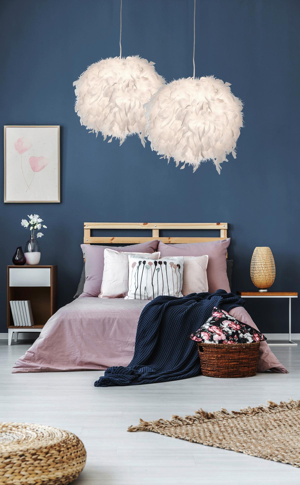 LAMPA WISZĄCA 301101076X DUCKY *SBN* - biały, Basics, metal/papier (30/150cm) - Novel