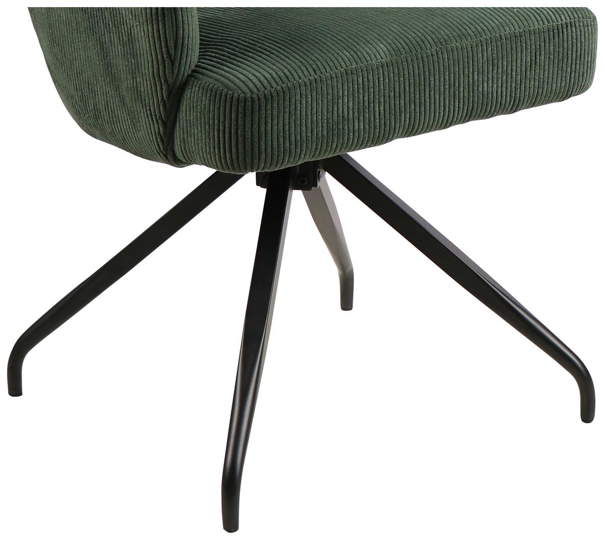 KRZESŁO Z PODŁOKIETNIKAMI JEANETTE - zielony/czarny, Modern, metal/drewno (57/86/65cm) - MID.YOU