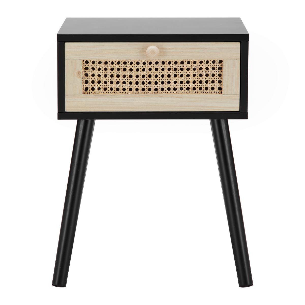 Beistelltisch Denis Hellbraun/ Schwarz MDF - Schwarz/Naturfarben, MODERN, Holz/Holzwerkstoff (40/30/54cm) - Bessagi Home